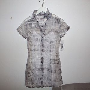 Urban Outfitters Newspaper Sheer Dress